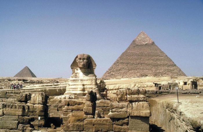 Khefren's pyramid at Giza outside Cairo