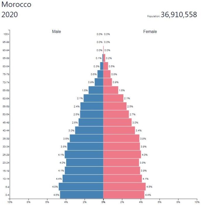 Morocco Population Pyramid